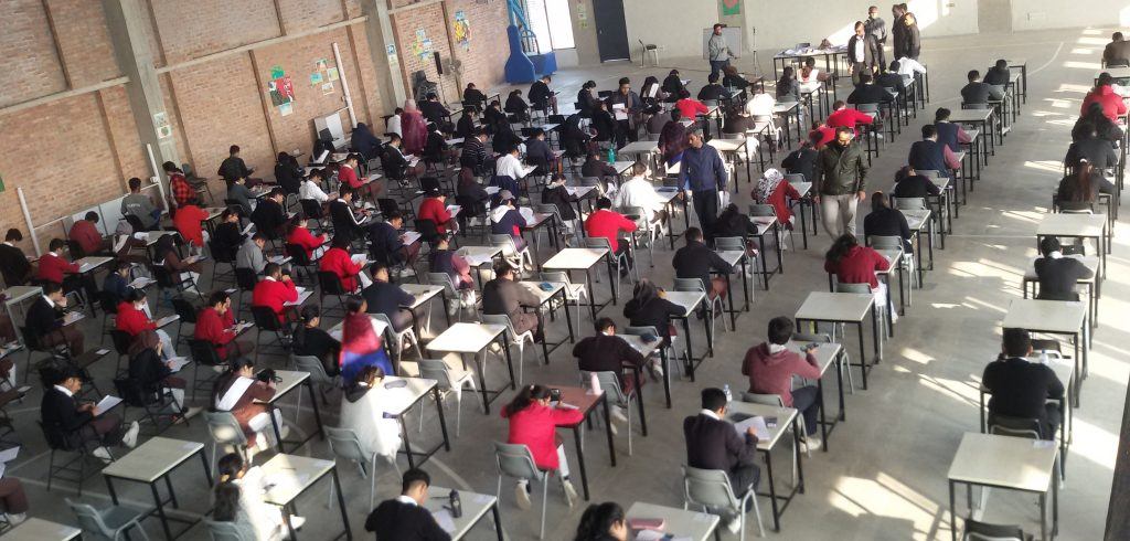 An examination hall at Playpen